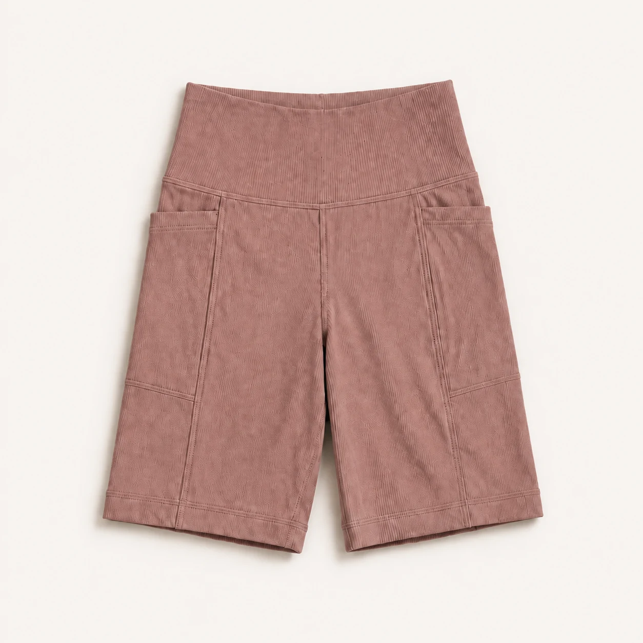 Biker shorts Mondetta en rosa con cintura alta y bolsillos laterales